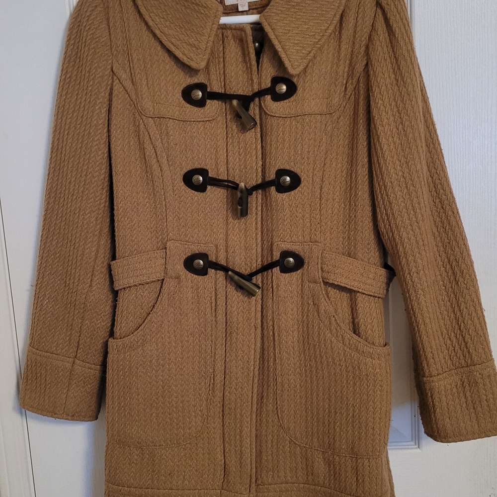 Women's Tan Toggle Coat